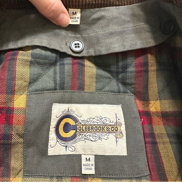 Vintage Chore Coat Classic Barn Jacket Quilt Lined Corduroy Collar, size Medium - Picture 9 of 12